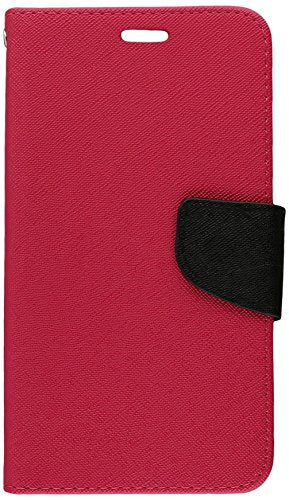 GSA Two-Tone Wallet Case For Samsung Galaxy J7 (2015), J700 - Hot Pink/Black