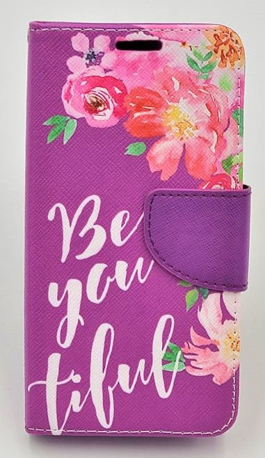 GSA Be-you-tiful Flip Wallet Case For Samsung Galaxy S7 - Purple