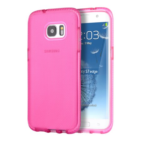 GSA Slim Clear Candy Case For Samsung Galaxy S7 Edge Hot Pink
