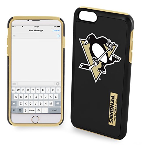 FOCO NHL Pittsburgh Penguins Dual Hybrid Case for iPhone 6 Plus, 6s Plus (5.5")
