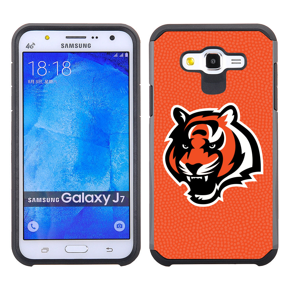 PBG NFL Cincinnati Bengals Textured Hybrid Case For Samsung Galaxy J7 (2015)
