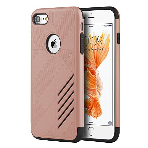 GSA Movement Hybrid Case For iPhone SE (2022-20), 8 & 7 - Rose Gold/Black