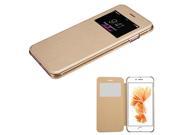 GSA Silk Flip Cover Case w/Window For iPhone 8 Plus & 7 Plus Gold
