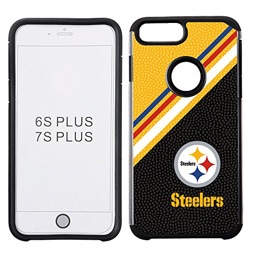 PBG NFL Pittsburgh Steelers Stripe Case for iPhone 8+, 7+, 6+, 6s+ (5.5")