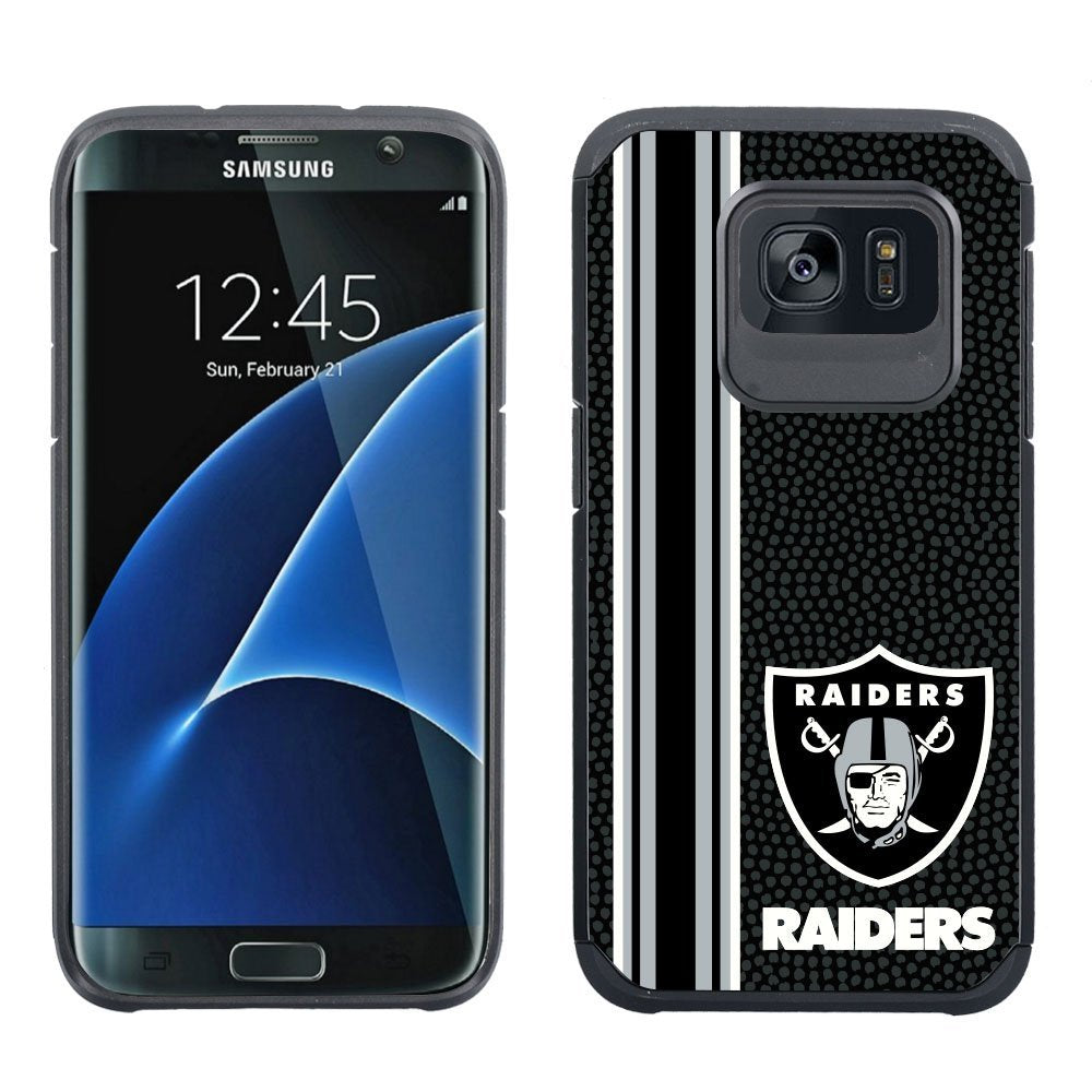 GW NFL RAIDERS Textured Stripe Case For Samsung Galaxy S7 Edge