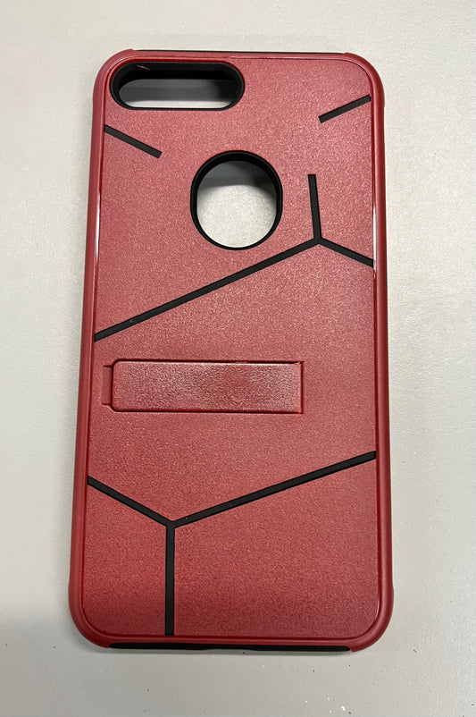 GSA Helix Hybrid Kickstand Case For iPhone 8 Plus/7 Plus/6 Plus - Red/Black