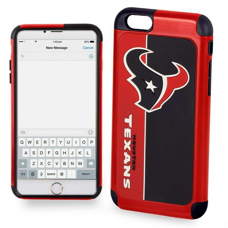 FOCO NFL Houston Texans Dual Hybrid Bold Series Case for iPhone 6 +, 6S + (5.5")
