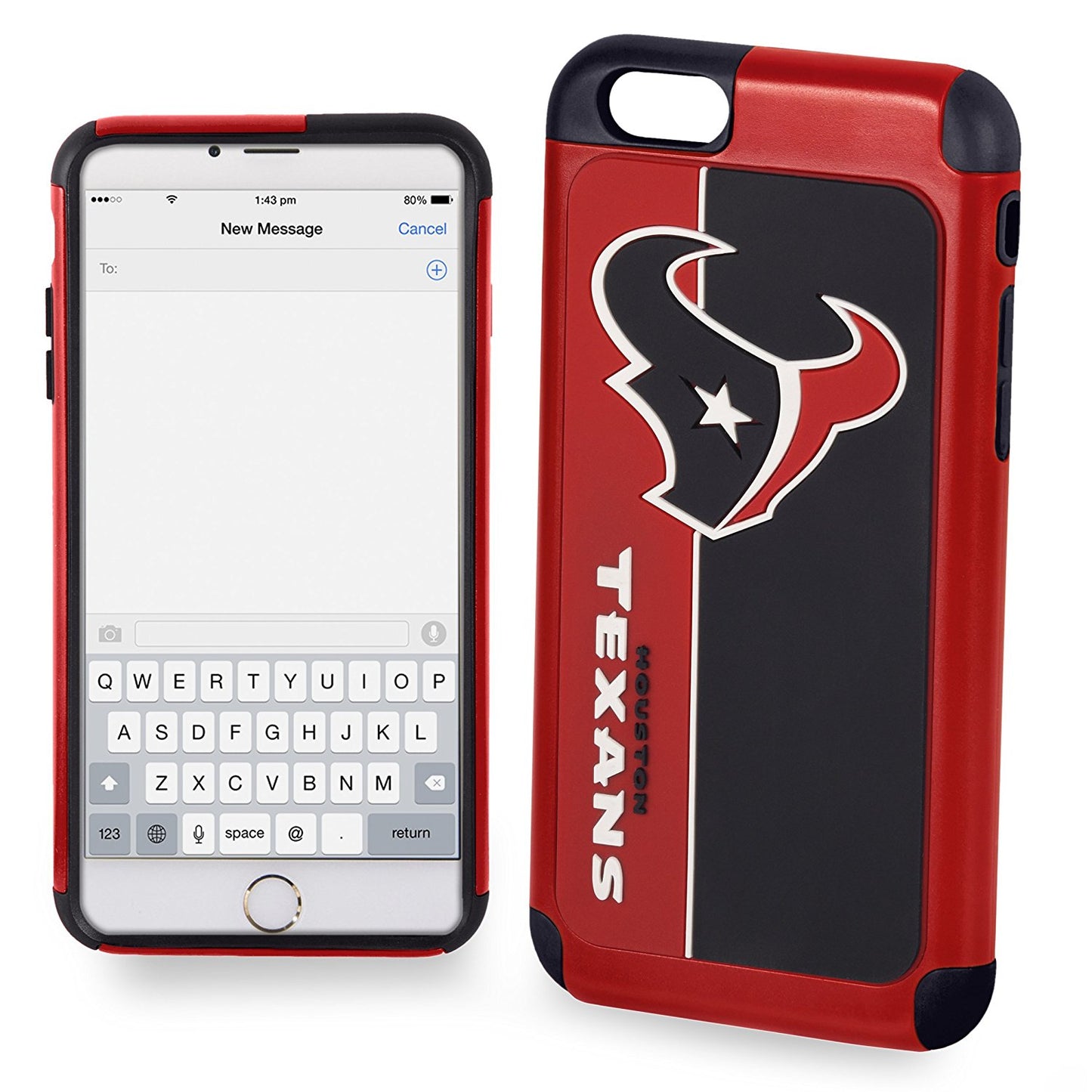 FOCO NFL Houston Texans Hybrid BOLD Case for iPhone 6, 6S (4.7")