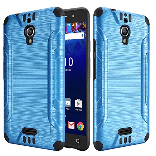 GSA Brushed Hybrid Case for Alcatel Theatre - Blue/Black