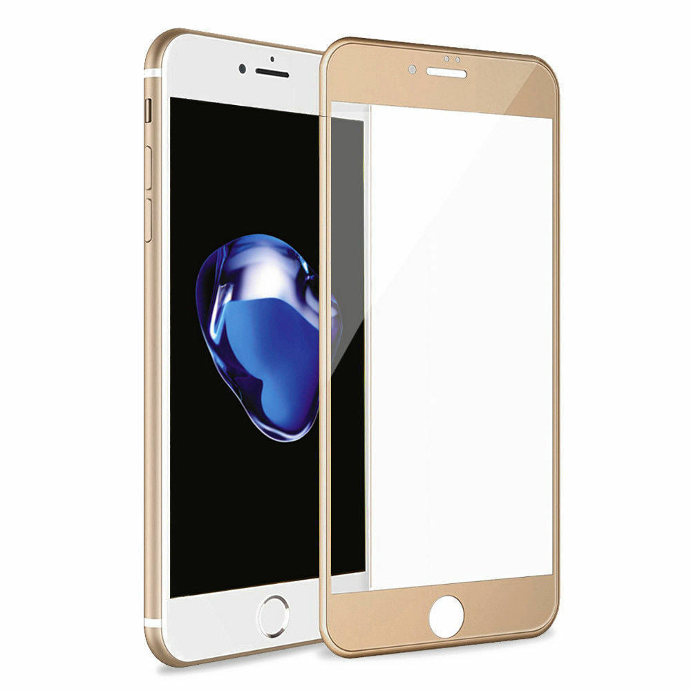 GSA Tempered Glass w/Gold Border For iPhone SE (2022-20),8,7,6,6s