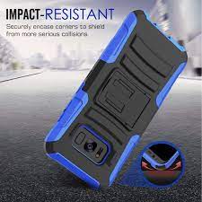 GSA Hybrid Kickstand Case Holster For Samsung Galaxy S8 Black, Blue