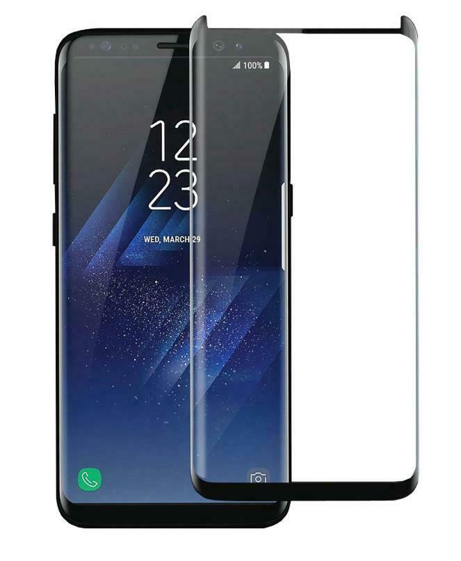 GSA Tempered Glass Black Border Case Friendly For Samsung Galaxy S 8 Plus