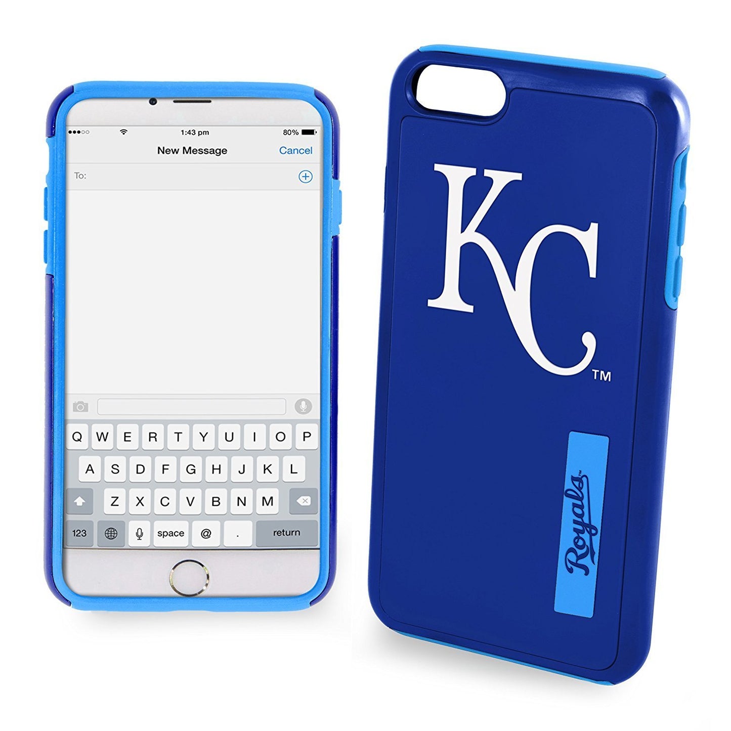 FOCO MLB Kansas City Royals Hybrid for iPhone SE (2022-20), 8, 7, 6 & 6S (4.7")