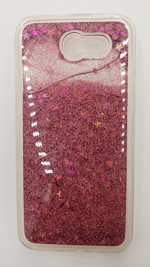 GSA Liquid Glitter Candy Rose Pink Case For Samsung Galaxy J3 (2017), J327, Emerge, Prime