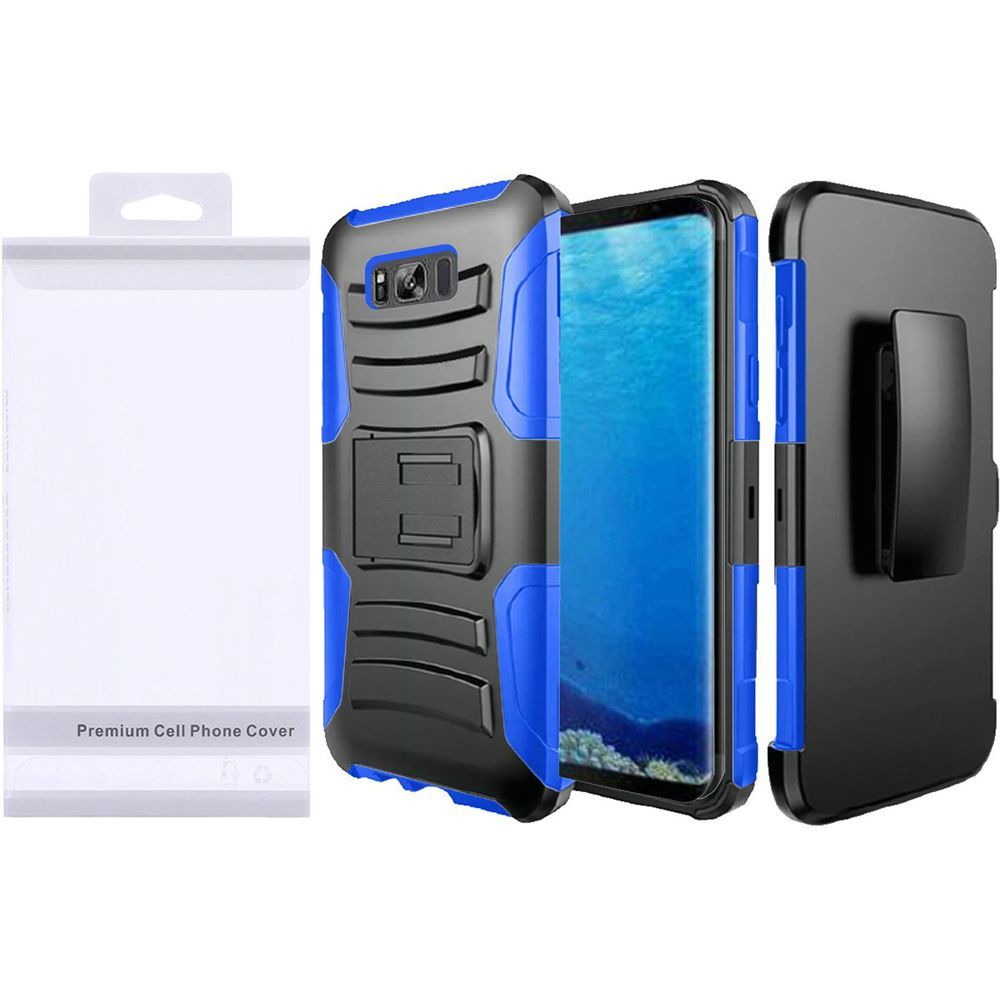 GSA Hybrid Kickstand Case Holster For Samsung Galaxy S8 Black, Blue