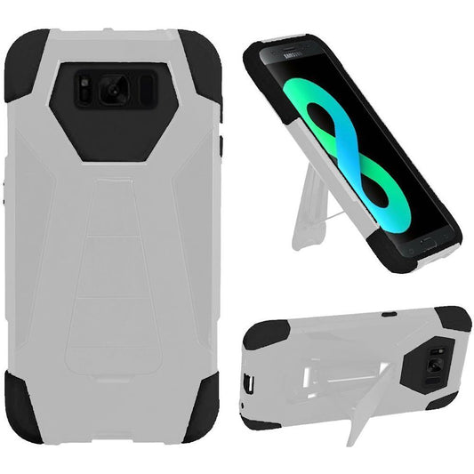 GSA Hexagon Hybrid Case For Samsung Galaxy S8 Plus - White/Black