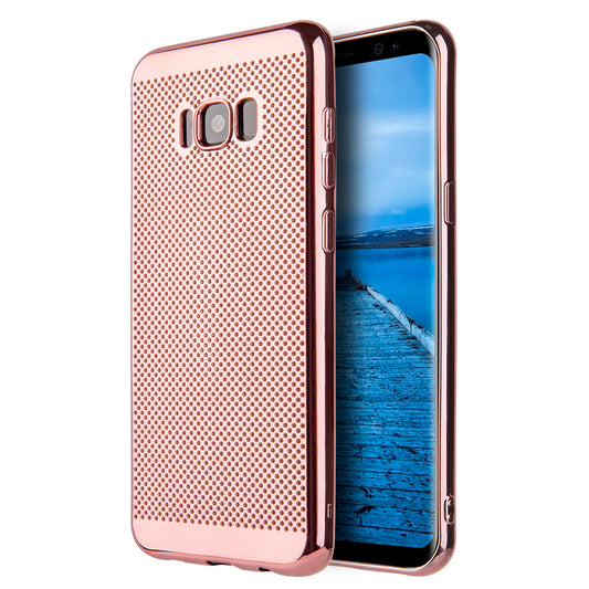 GSA Iron Mesh Rubber Candy Case For Samsung Galaxy S8 - Rose Gold
