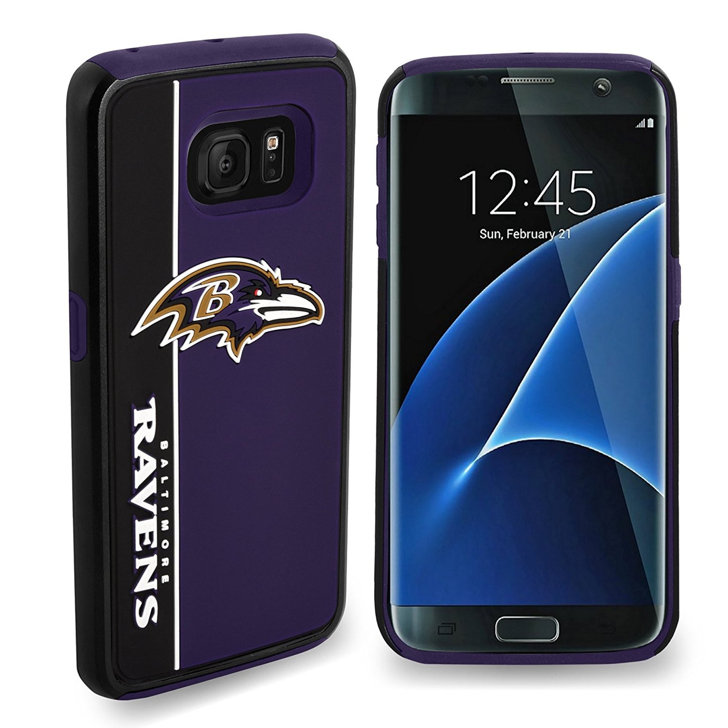 FOCO NFL Baltimore Ravens Bold Hybrid Case For Samsung Galaxy S7 Edge