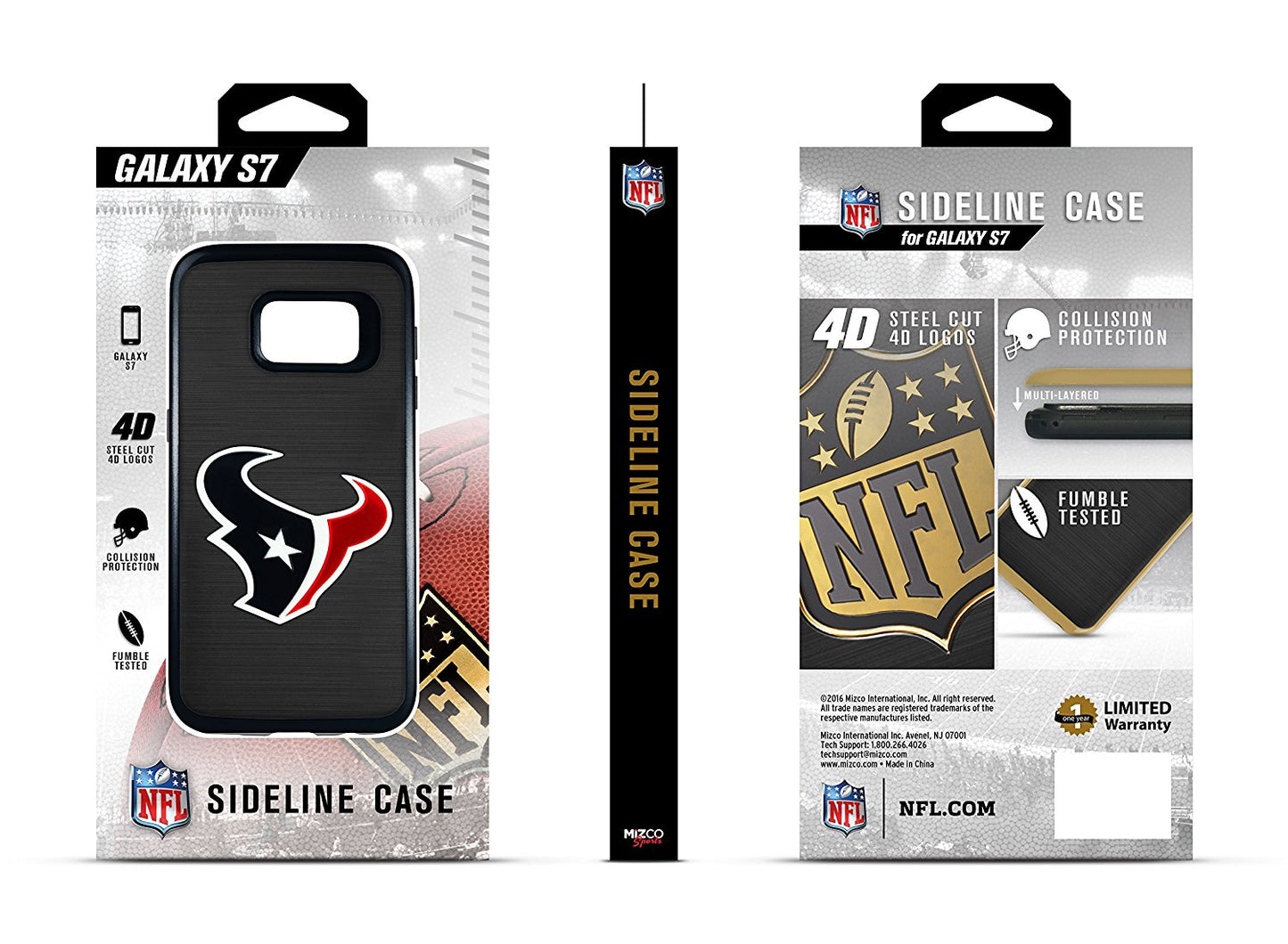 MIZCO NFL Houston Texans FLEX SIDELINE Case For Samsung Galaxy S7