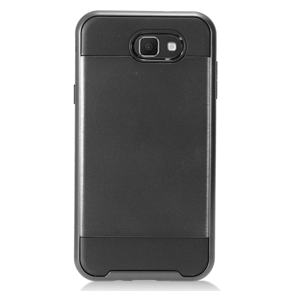 GSA Brushed Hybrid Case For Samsung Galaxy J7 (2016-2017), J727- Black
