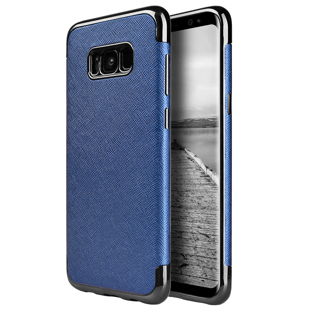 GSA Saffiano Luxury Candy Case For Samsung Galaxy S8 - Blue