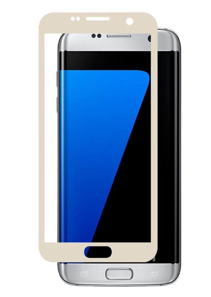 GSA Tempered Glass Screen Protector w/Gold Border For Samsung Galaxy S7