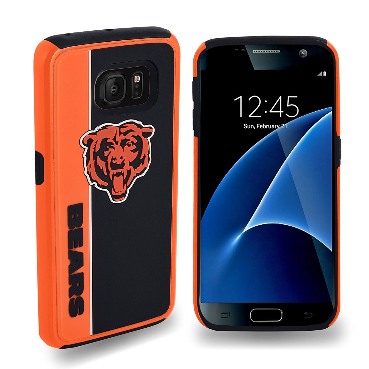 FOCO NFL Chicago Bears Dual Hybrid Bold Case for Samsung Galaxy S8