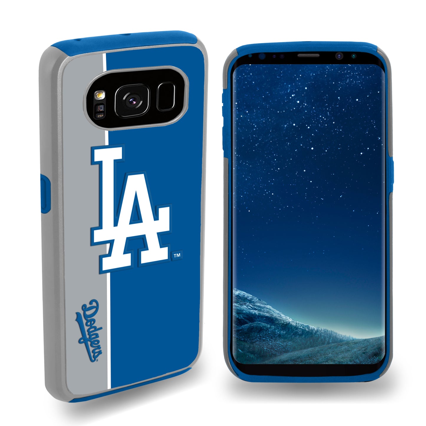 FOCO MLB Los Angeles Dodgers Dual Hybrid Bold Case for Samsung Galaxy S8