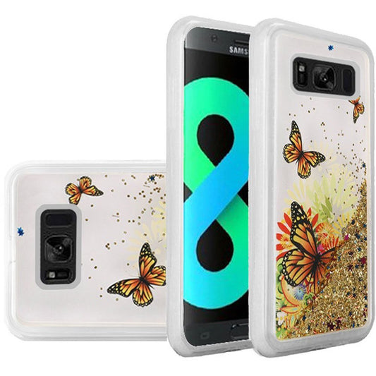 GSA Liquid Glitter Butterfly Candy Case For Samsung Galaxy S8 Plus