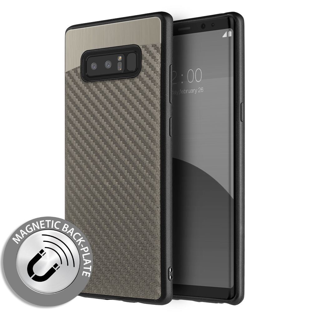 GSA METALLIC FUSION CANDY CASE TPU CARBON FIBER FINISH For Samsung Galaxy Note 8 GREY