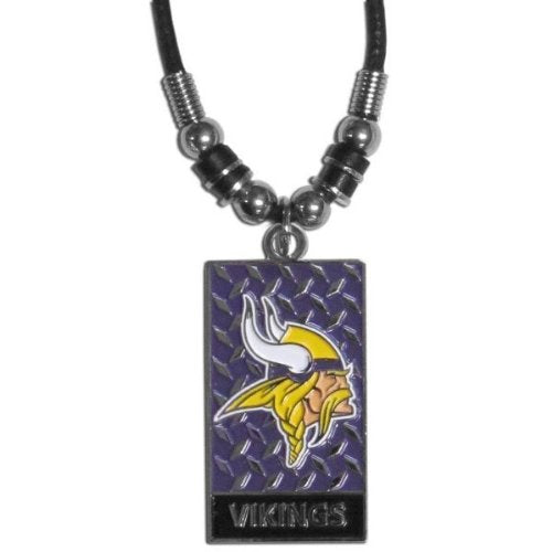 Siskiyou NFL Licensed Minnesota Vikings Diamond Plate Rope Necklace, 20-Inch