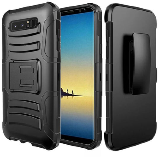 GSA Hybrid Kickstand Case Holster For Samsung Galaxy Note 8 - Black
