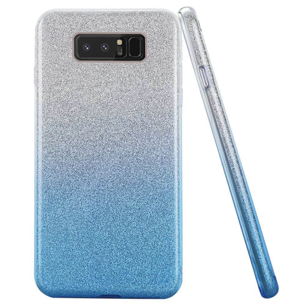GSA Gradient Glitter Candy Case For Samsung Galaxy Note 8 - Blue