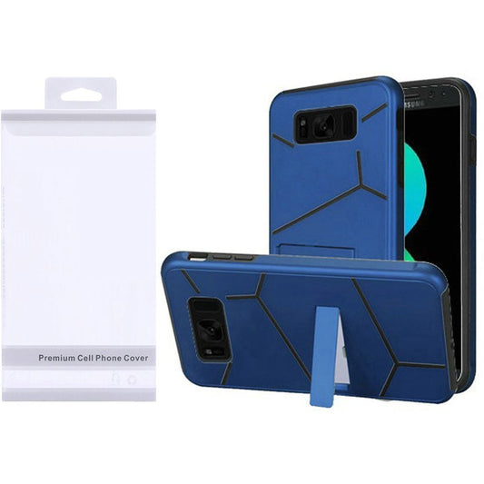 GSA Helix Design Hybrid Kickstand Case For Samsung Galaxy S8 Plus - Blue/Black