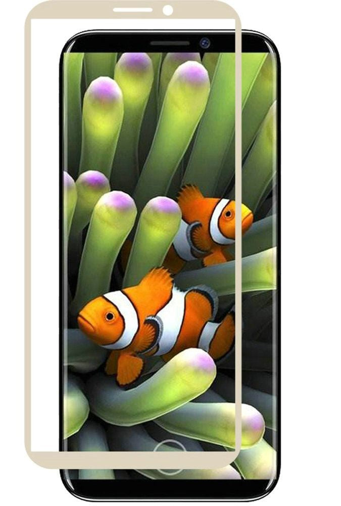 GSA Tempered Glass Screen Protector w/Gold Border For iPhone X, XS (5.8")