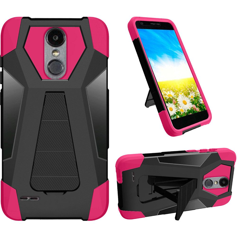 GSA Hybrid T Kickstand Case For LG 2, 3, 3 Plus, Egypt Black Hot Pink