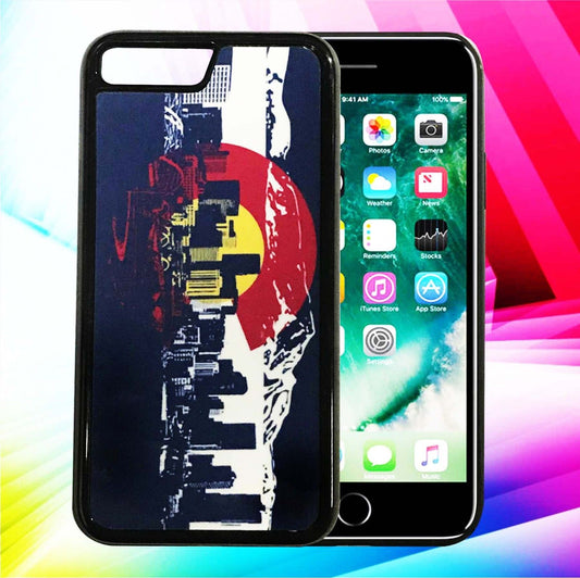 GSA Denver Skyline Colorado Flag Case For iPhone SE (2022), (20), 8, 7, 6S (4.7")