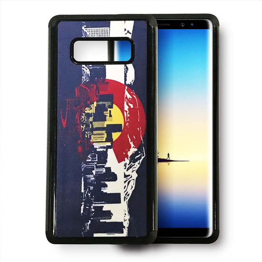 GSA Colorado Flag Denver Skyline Gloss Finish Case For Samsung Galaxy Note 8