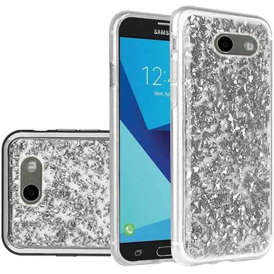 GSA Glitter Candy Case For Samsung Galaxy J7 (2016, 2017), J727 Silver