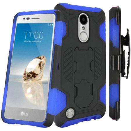 GSA Supercoil Hybrid Kickstand Case Holster LG (Aristo 2, 2 Plus, 3 Plus), Tribute Dynasty Black Blue