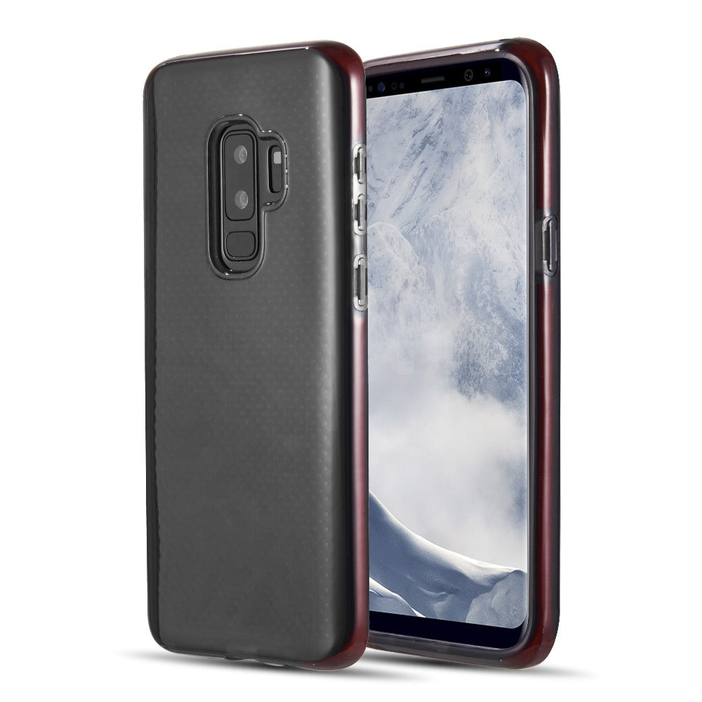 GSA Slim Anti-Shock Bumper Case for Samsung Galaxy S9 Plus - Black/Red