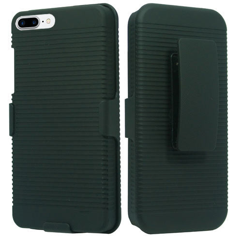 GSA Ripple Textured Holster Case For iPhone 8 Plus/7 Plus 5.5" - Black