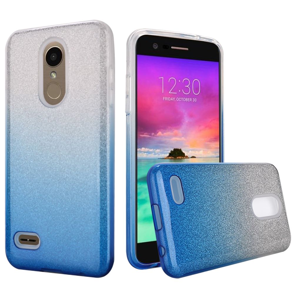 GSA Gradient Glitter TPU Case For LG K10 2018, K30, Harmony 2 - Blue