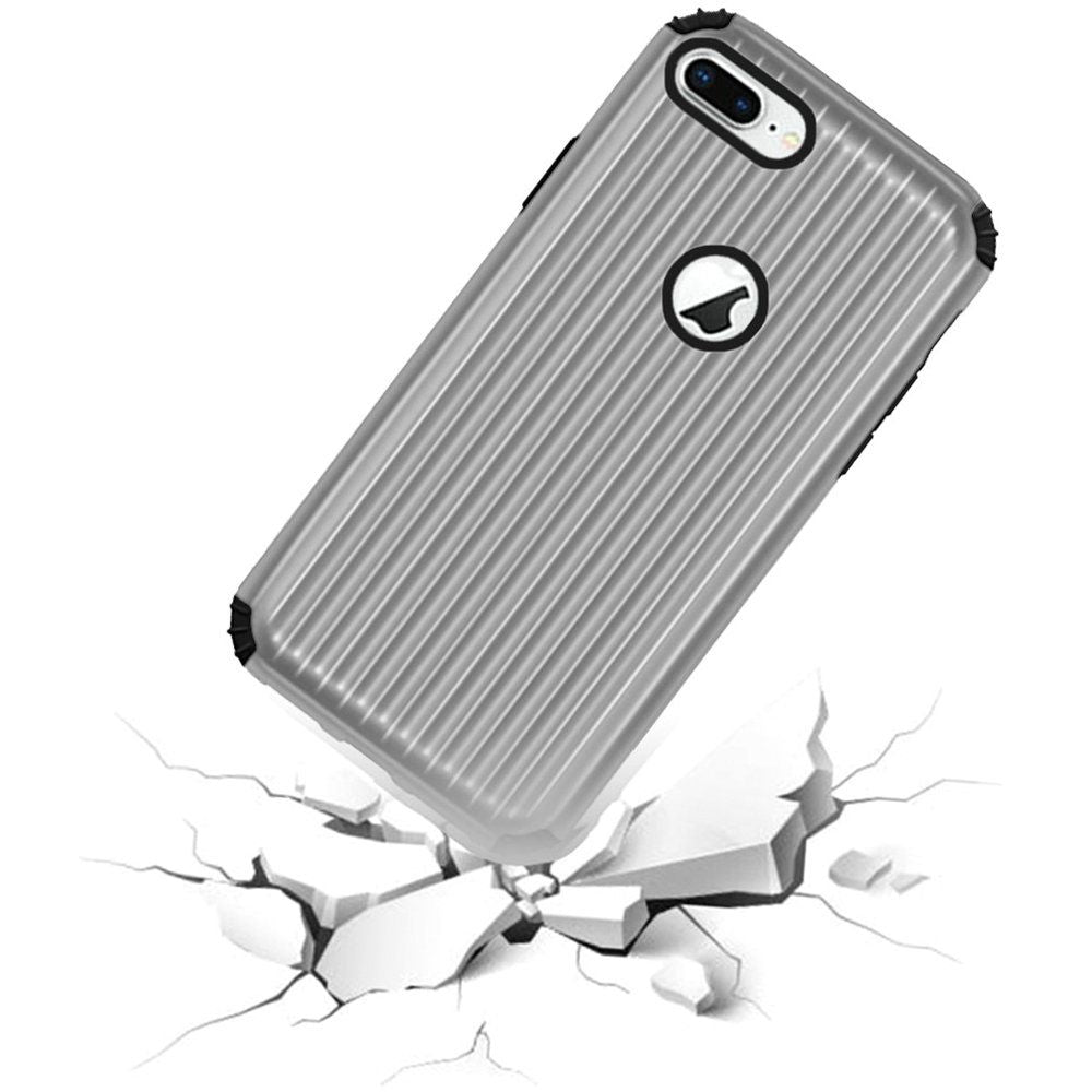 GSA Carry On Slim Hybrid Case For iPhone 8 Plus, 7 Plus (5.5") Silver