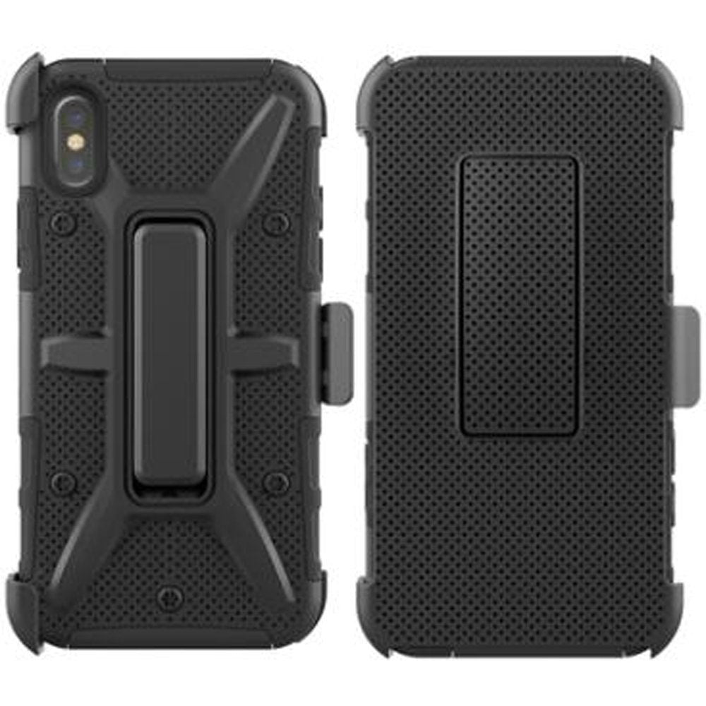 GSA Rugged Kickstand Case Holster For iPhone X, XS (5.8") Black