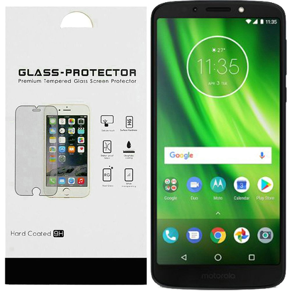 GSA Premium Tempered Glass Screen Protector for Motorola Moto G6 Play Black