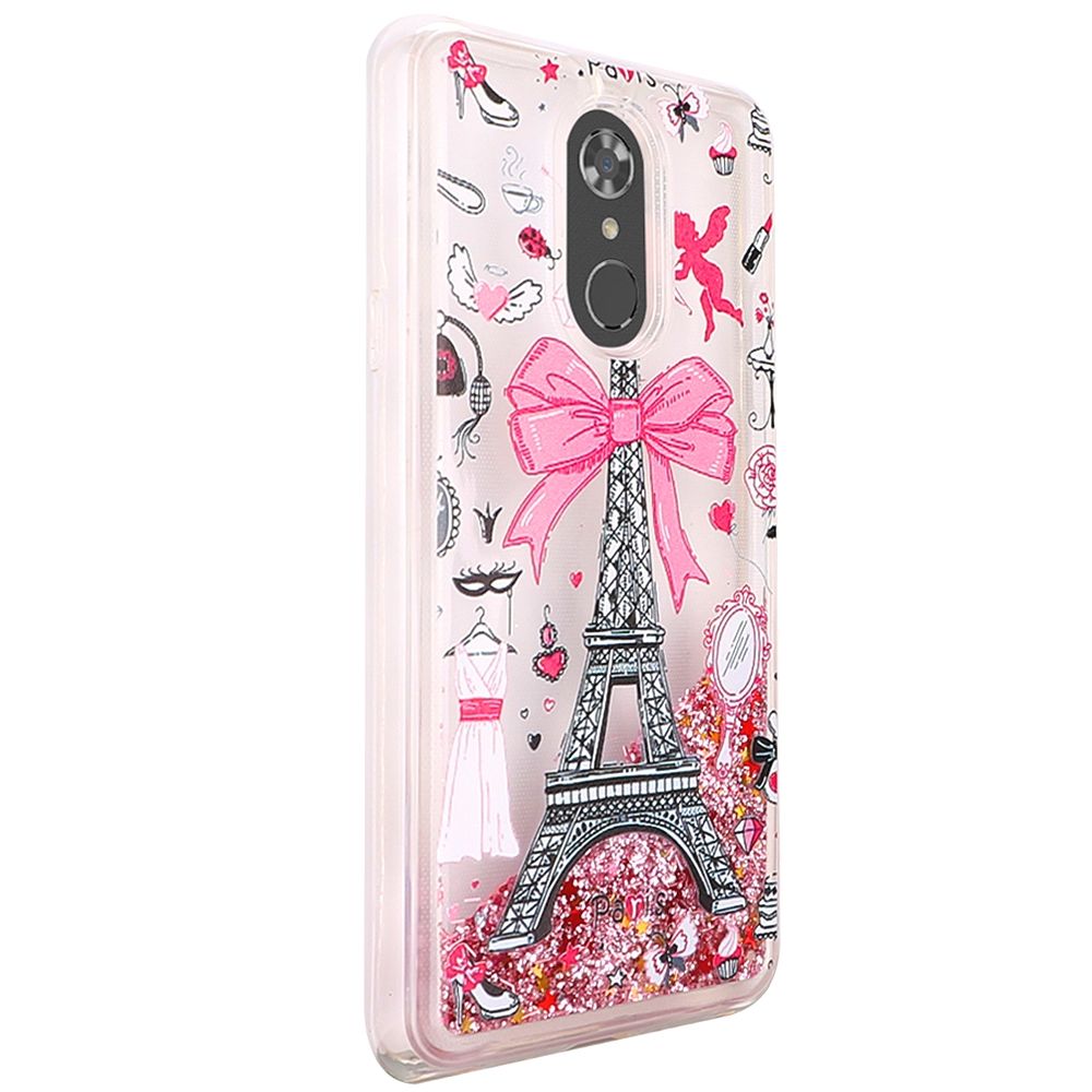 GSA Liquid Quicksand with Glitter Hybrid Case For LG Stylo 4 & Stylo 4 plus Paris