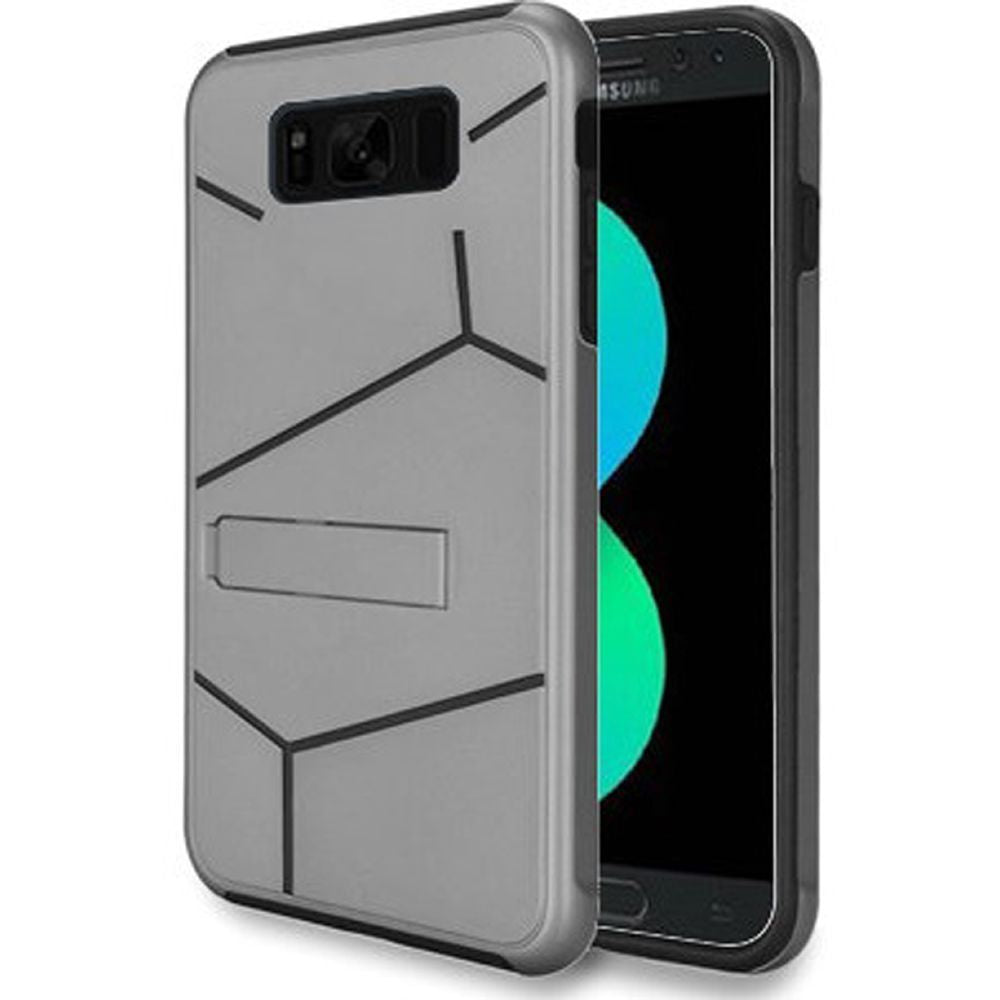 GSA Helix Hybrid Kickstand Case For Samsung Galaxy S8 Plus - Gray Black