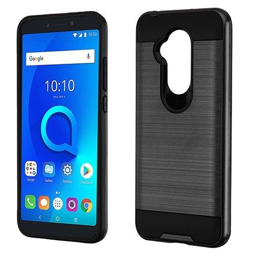 GSA Brushed Hybrid Case For Alcatel 7 Folio, 6062W (Black)
