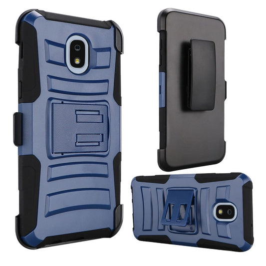 GSA Hybrid kickstand Case Holster For Samsung Galaxy J7(2018) J737 Blue/Black